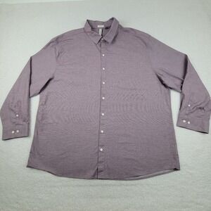 Artefact Button Up Shirt Mens 3XL‎ Regular Stretch Purplr Stretch Cotton Blend